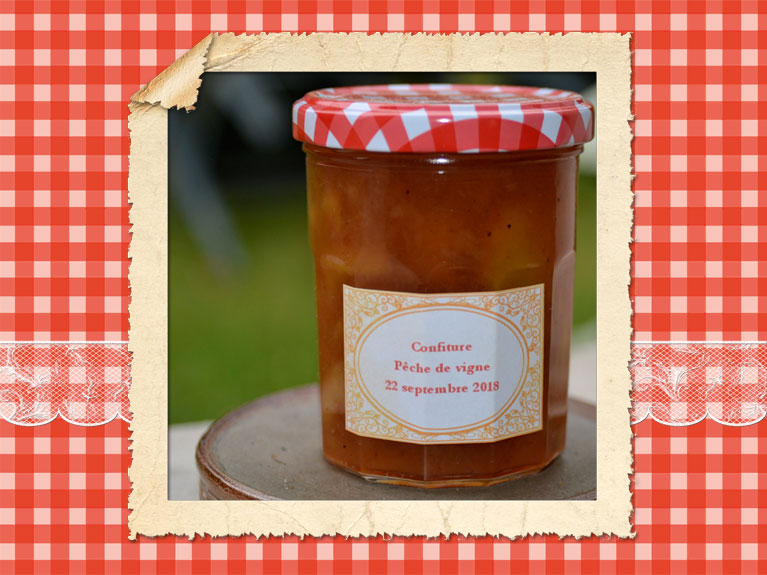 Confiture de pêche de vigne