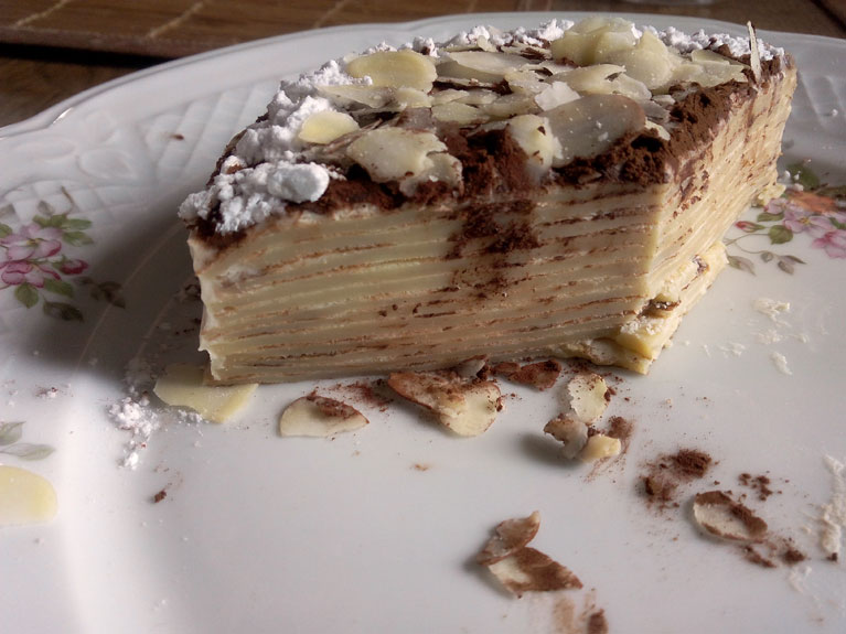 Mille crêpes tiramisu